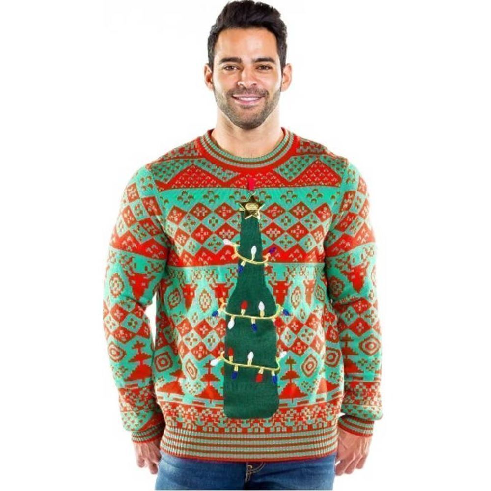 Tipsy Elves Bottle Opener Sweater Men's Sz. M